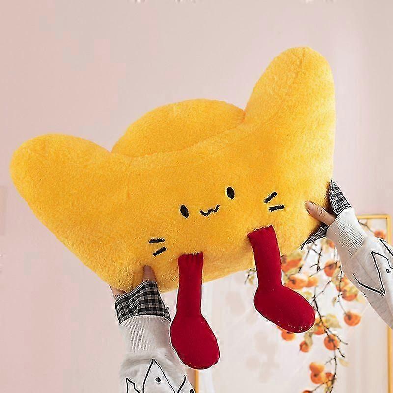 Cartoon Gold Ingot Plush Toy Pillow Cushion Multi-functional