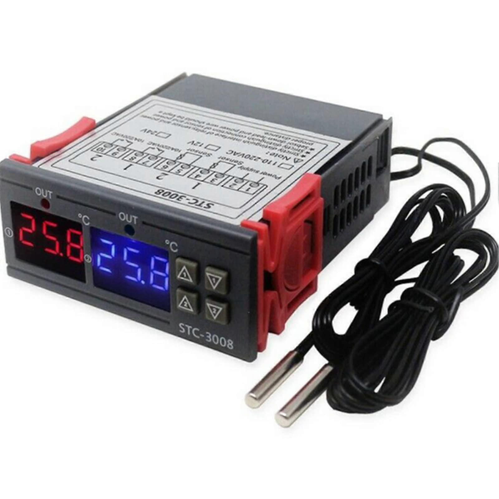 Adjustable Dual Probe Digital Temperature Controller Switch for Precise Kitchen Equipment Control