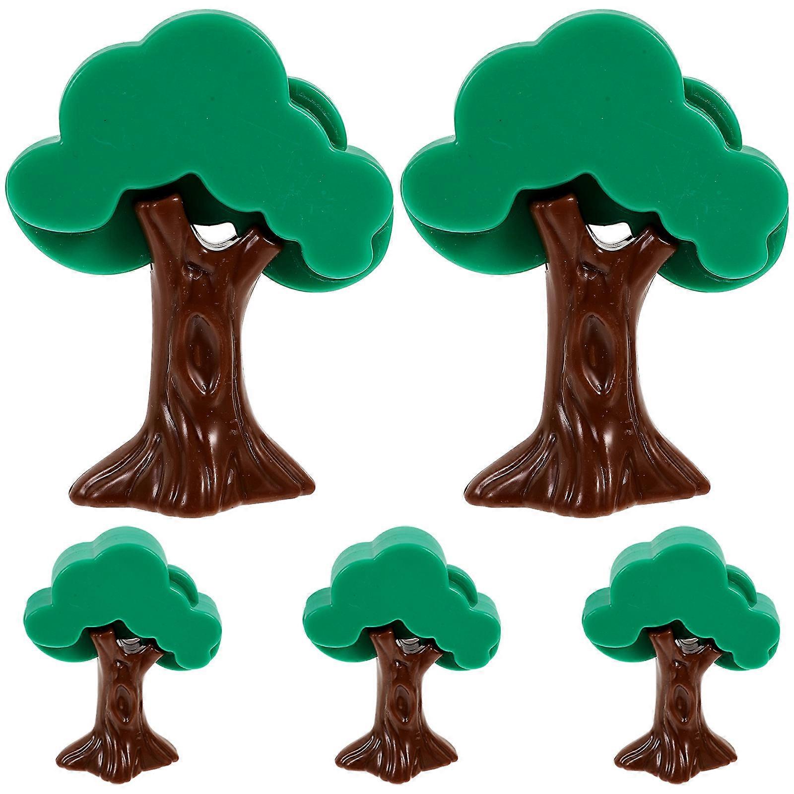 Model Making Trees Forest Tree Model Easy to Assemble Enhance Intelligence Development Multi Colored 7X5 6X3 3CM 5Pcs