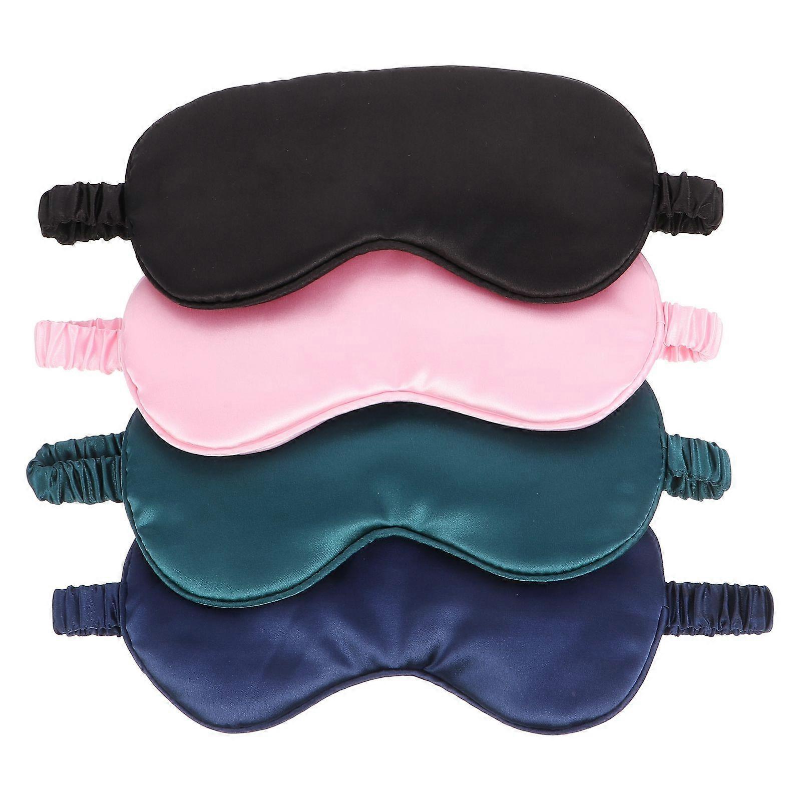 Silk Eye Mask Sleeping Eye Cover for Sleeping 4Pcs Elegant Assorted Color
