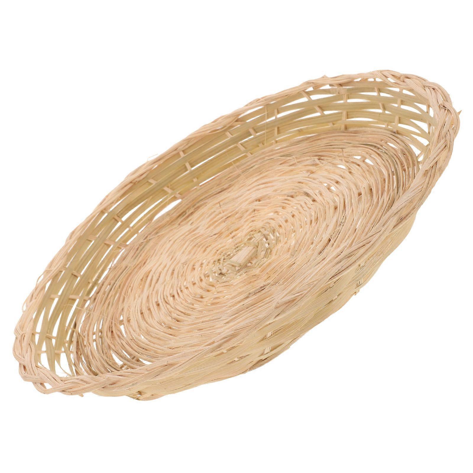Decorative Rattan Bread Serving Basket for Storage with Heat Insulation