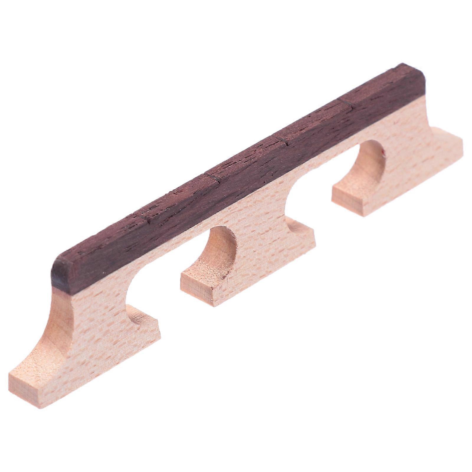 Guitar Bridge Maple Wood Replacement for Banjo 4-String Three Legged Bridge