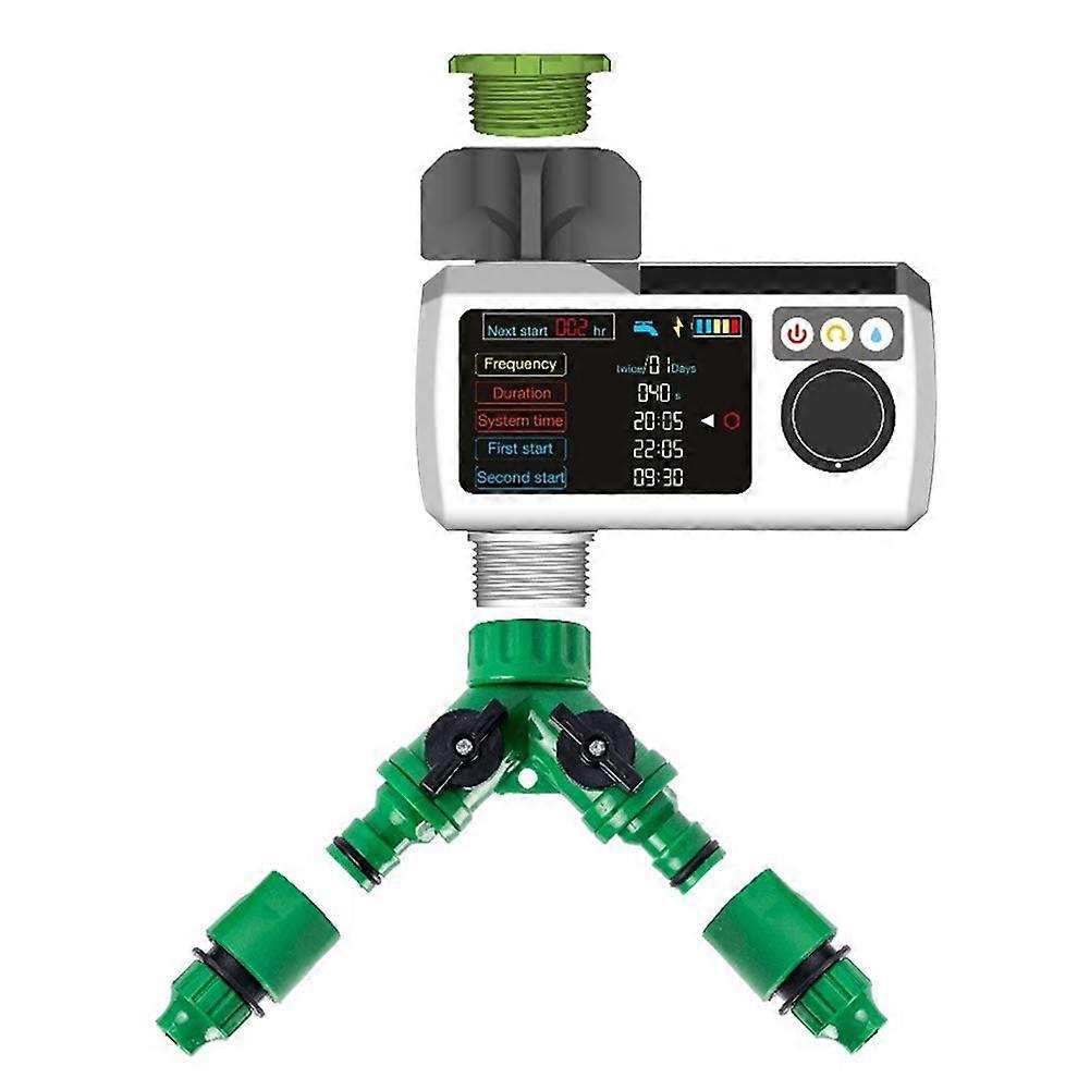 Automatic Irrigation Timer Solar Powered Garden Watering System with Waterproof LCD for Greenhouse