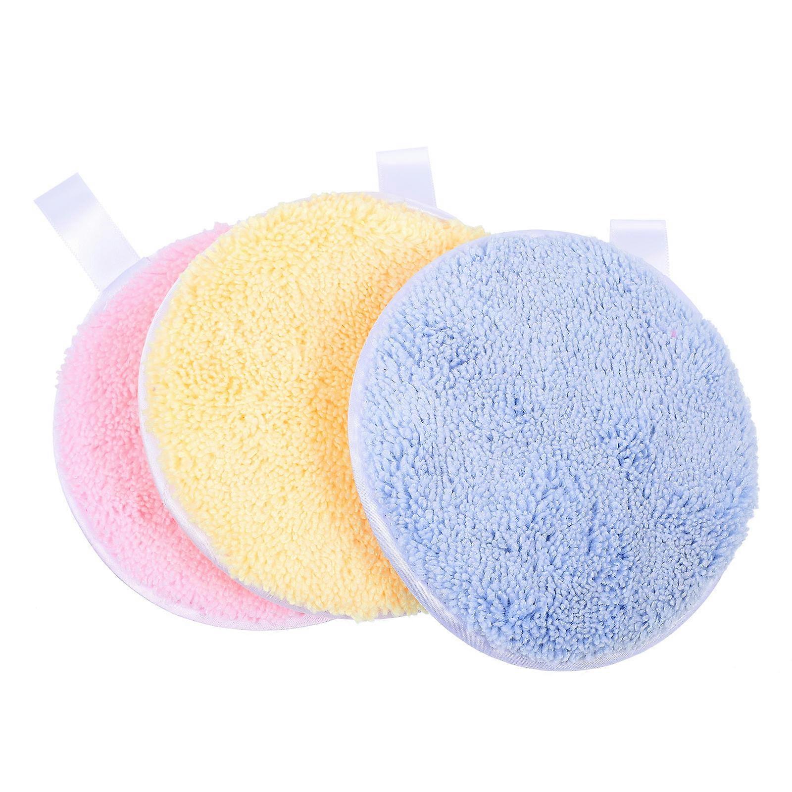 Cosmetics Puff Rounded Makeup Applicators for Face Cleaning 3Pcs