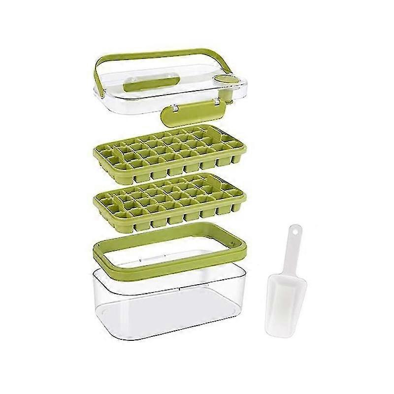 Square ice cube mold with tray for home use