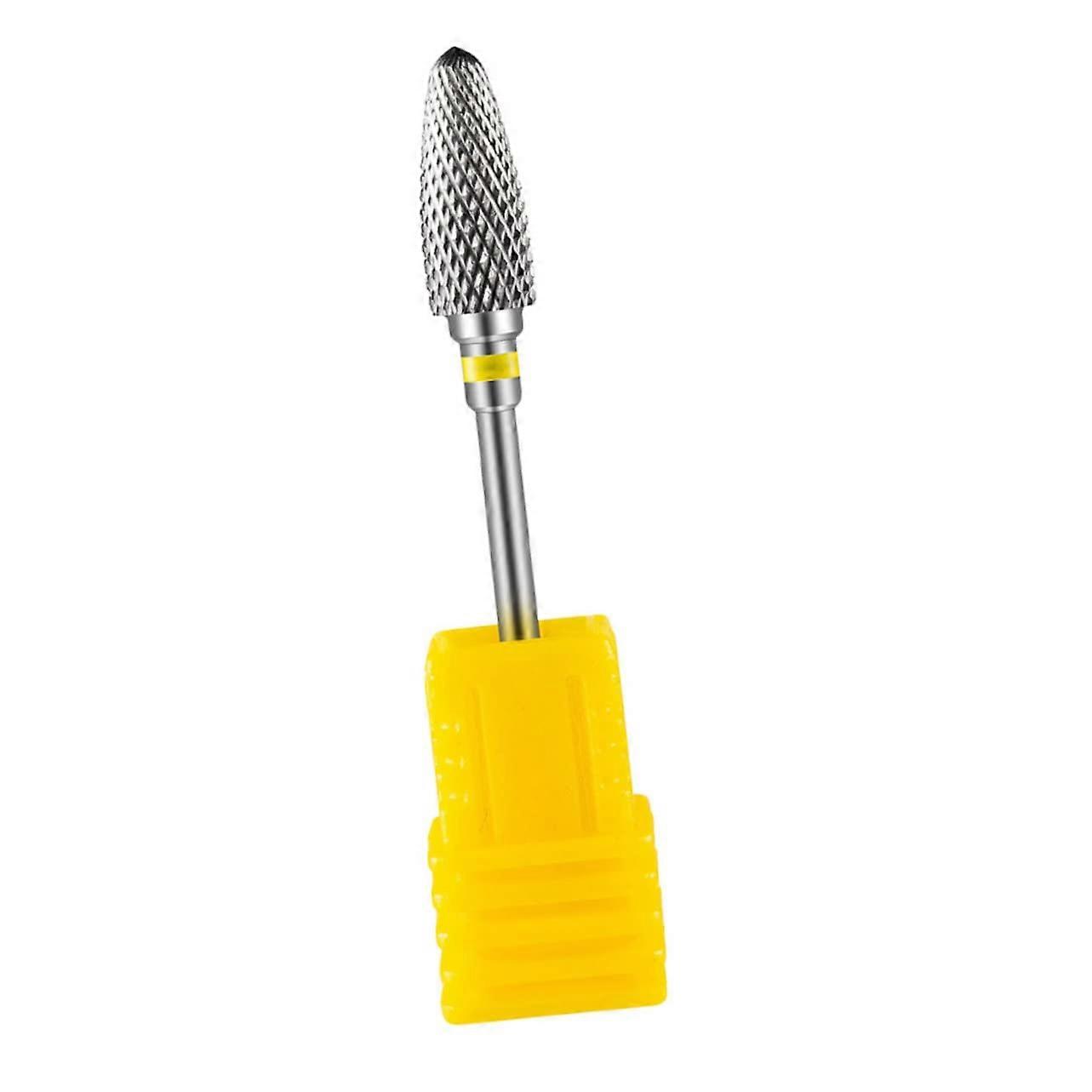 Yellow Manicure Nail Drill Bit for Beginners with Ergonomic Grip and Precise Nail Shaping