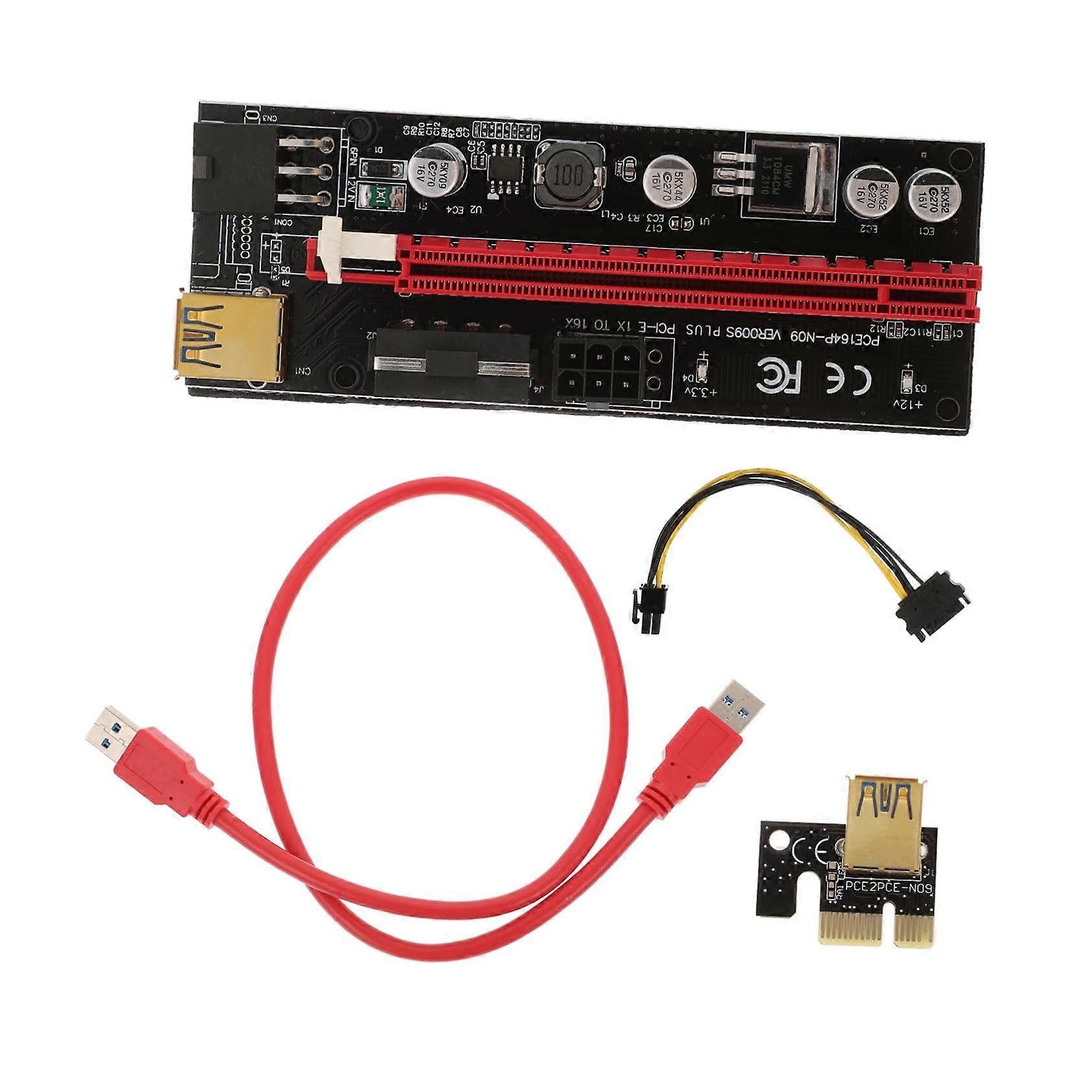 PCIE Riser Card with Independent Power Supply and Stable USB Cable for MultiGPU Mining Gaming