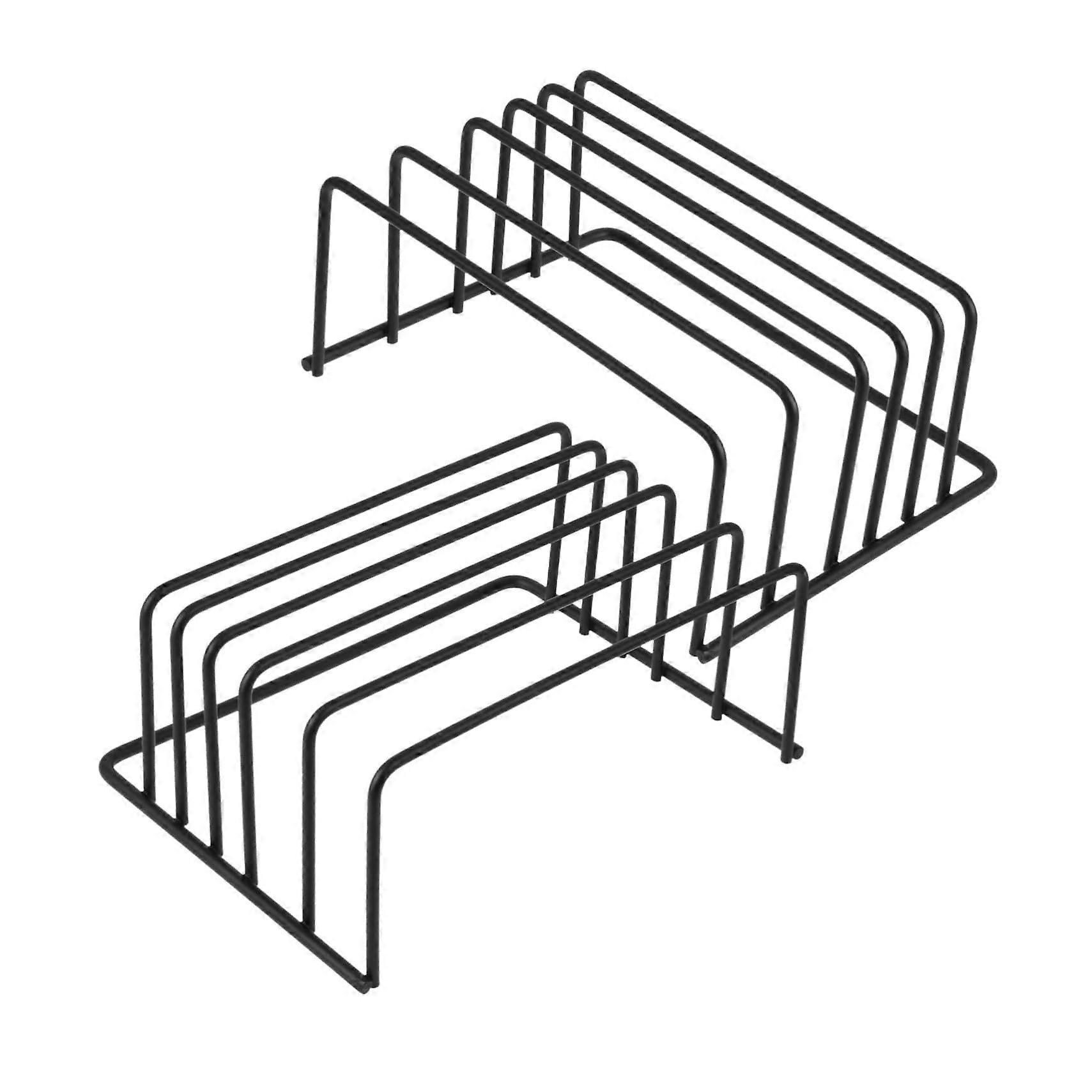 2pcs Kitchen Organizer Rack Vertical Plate Rack Metal Cutting Board Holder Tool Assembly