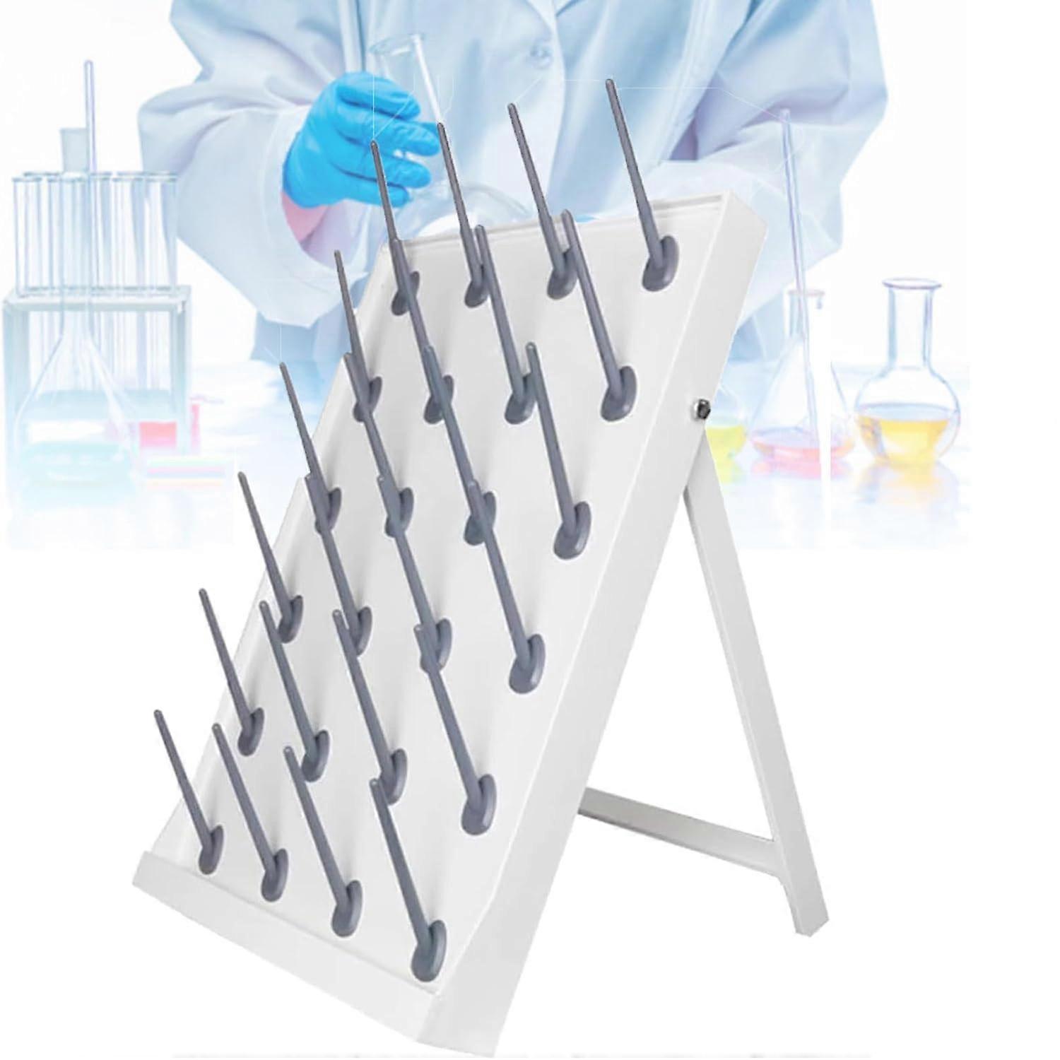 Laboratory Drying Rack with Detachable Hooks and Stand for Rapid Glassware Drainage 24 Hooks