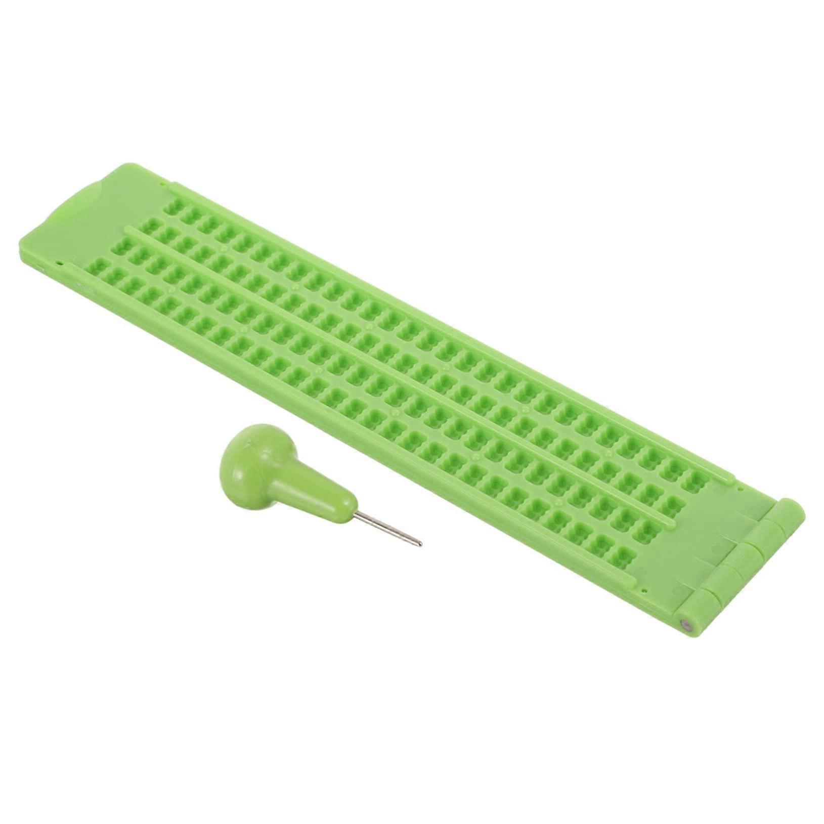 Braille Writing Board with Durable Slate and Ergonomic Stylus for Blind Outdoor Study