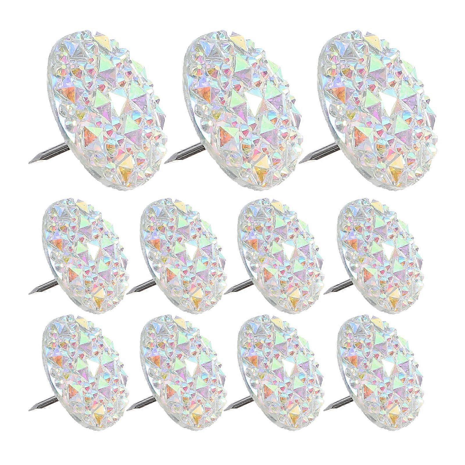20pcs Rhinestone Pins Thumbtacks Household Pushpins Multi-function Cork Tacks