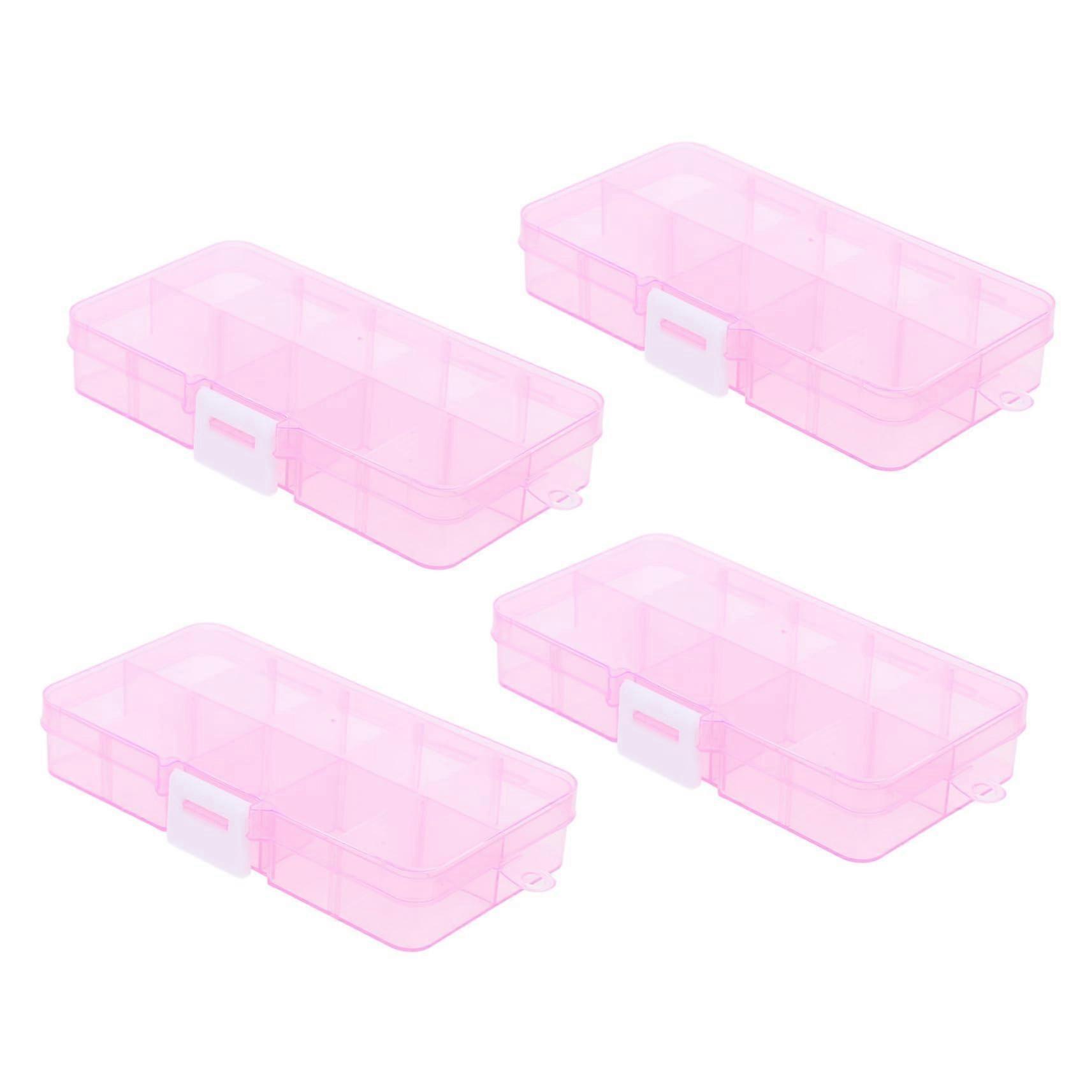 Clear Plastic Storage Boxes with Lids, Stackable Organizer for Beads, Hardware and Small Items