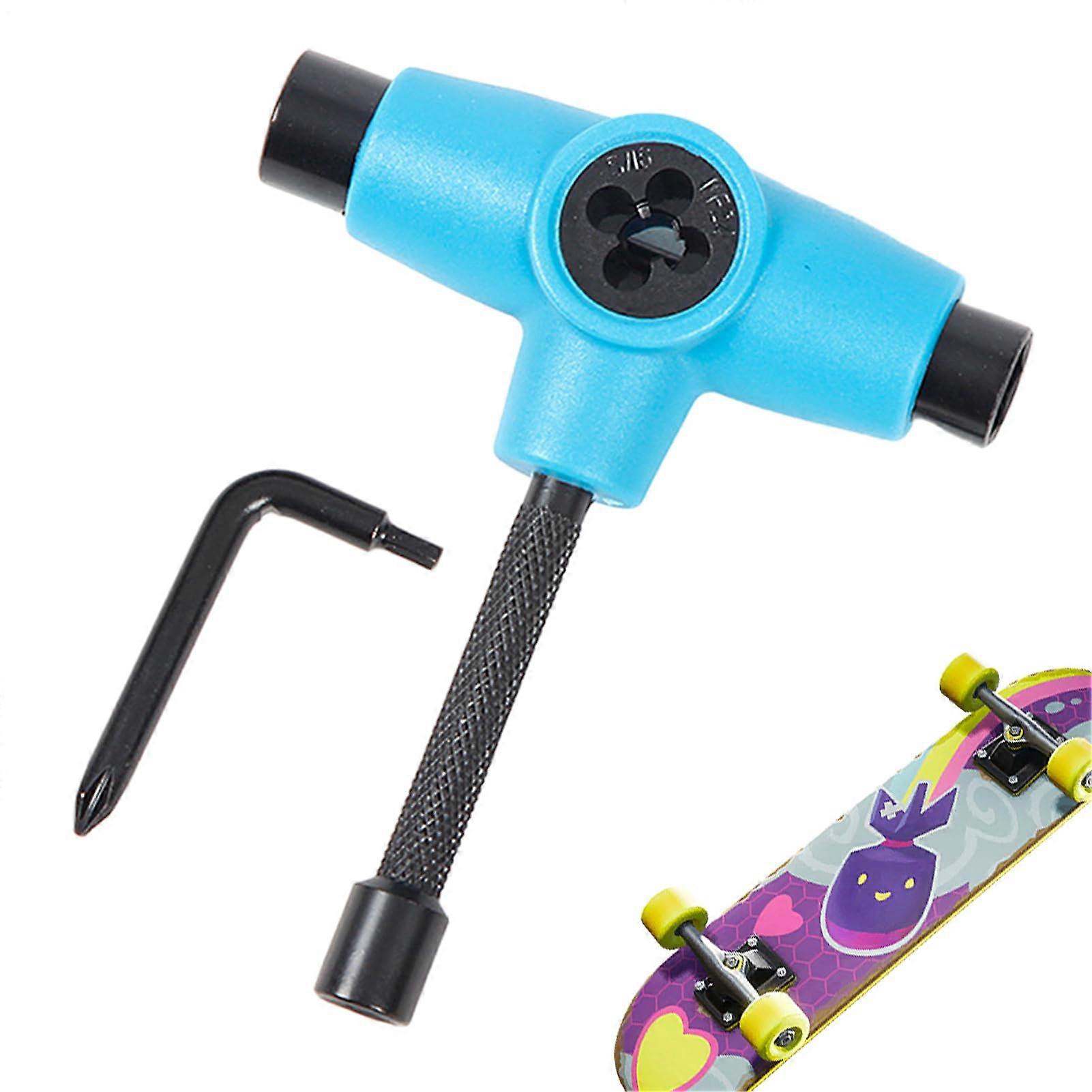 T Skate Tool with Maximum Leverage Design, T Shape Skateboard Wrench for Skates and Bikes