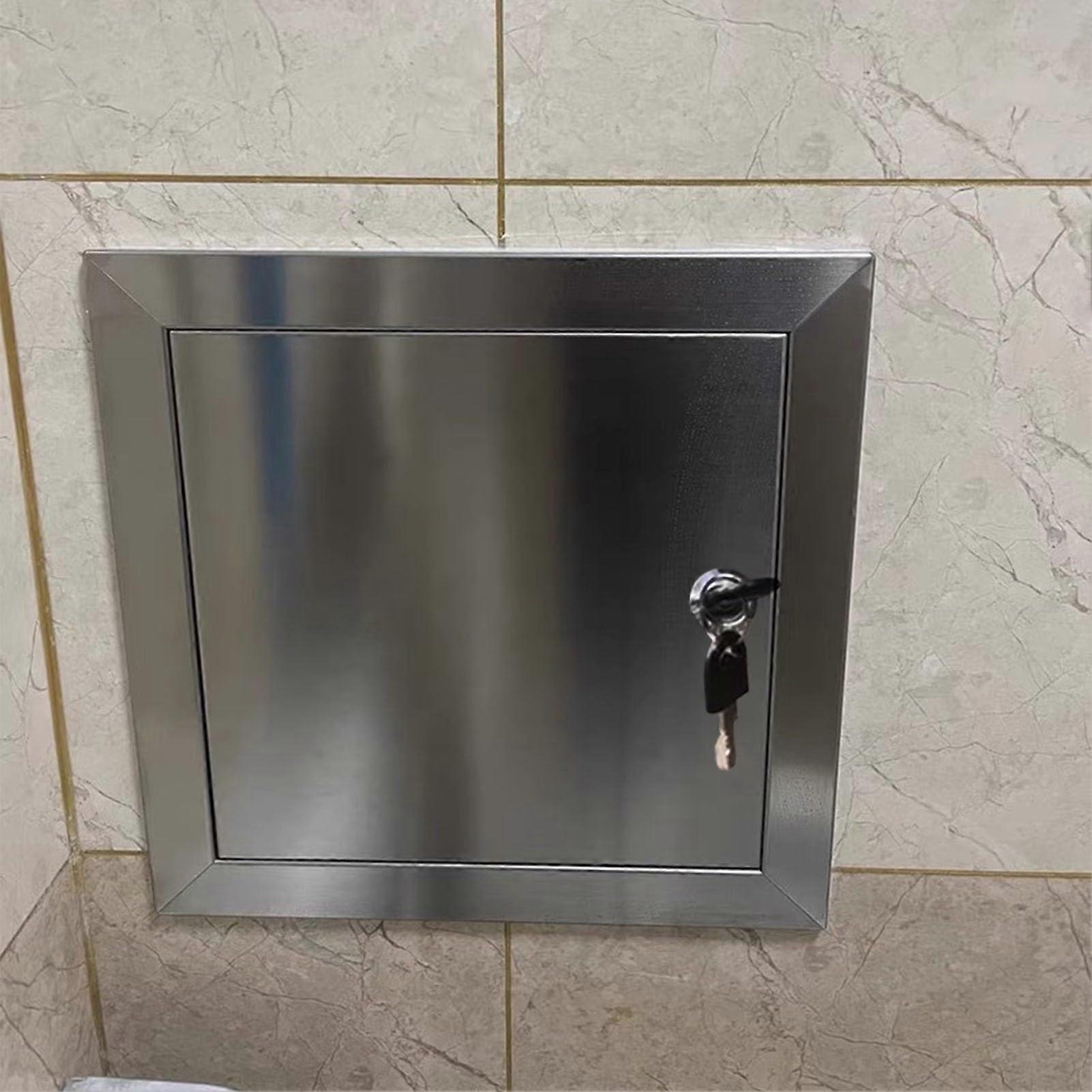 Stainless Steel Wall Access Panel 18x26, Lockable FireResistant Hatch with Hidden Touch Latch