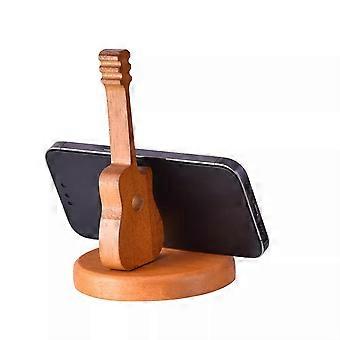 Guitar Phone Stand Wooden MusicInspired Holder for Guitar Lovers Secure Hands Viewing