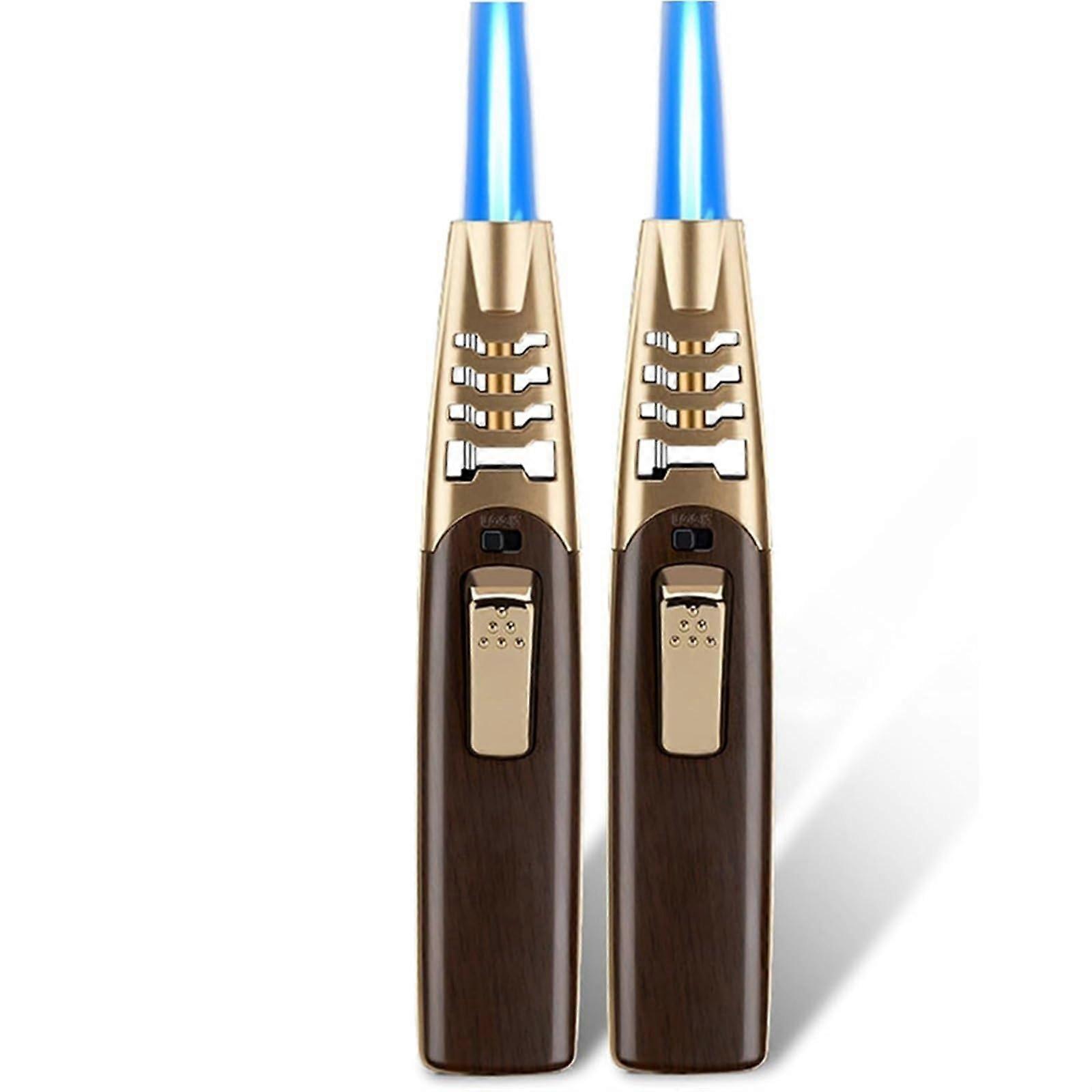 Torch Lighter Refillable Butane Windproof Flame for Kitchen Cooking Camping and Candles