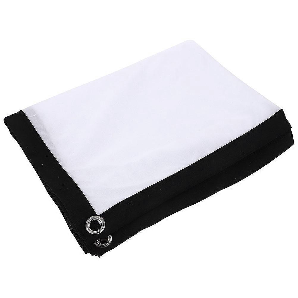 Movie Projection Curtain Folding Screen White Projector Screen 2Pcs