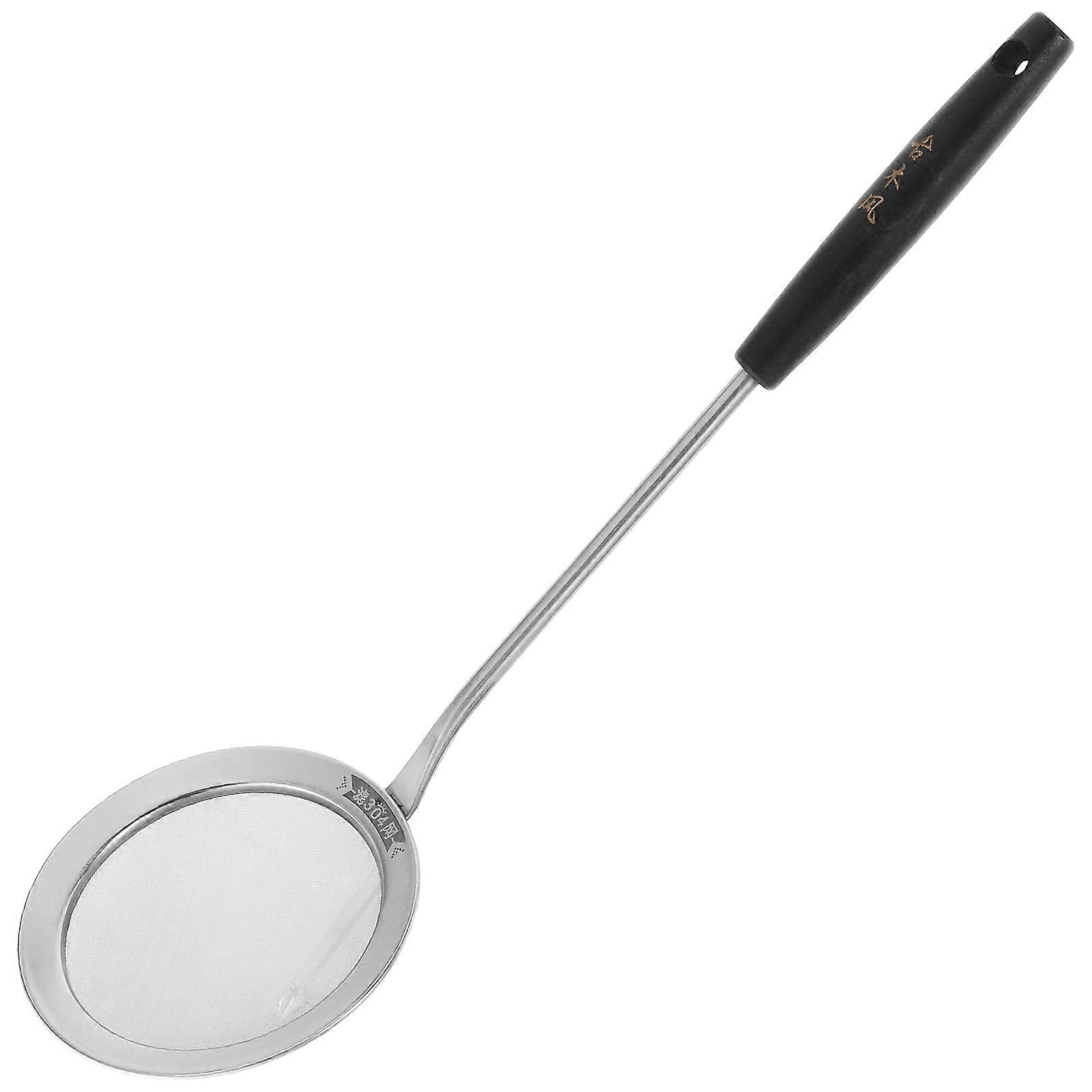Liquid Strainer Skimmer Utensil with Handle for Boiling Liquid Separation Cooking Tool Silver 1Set