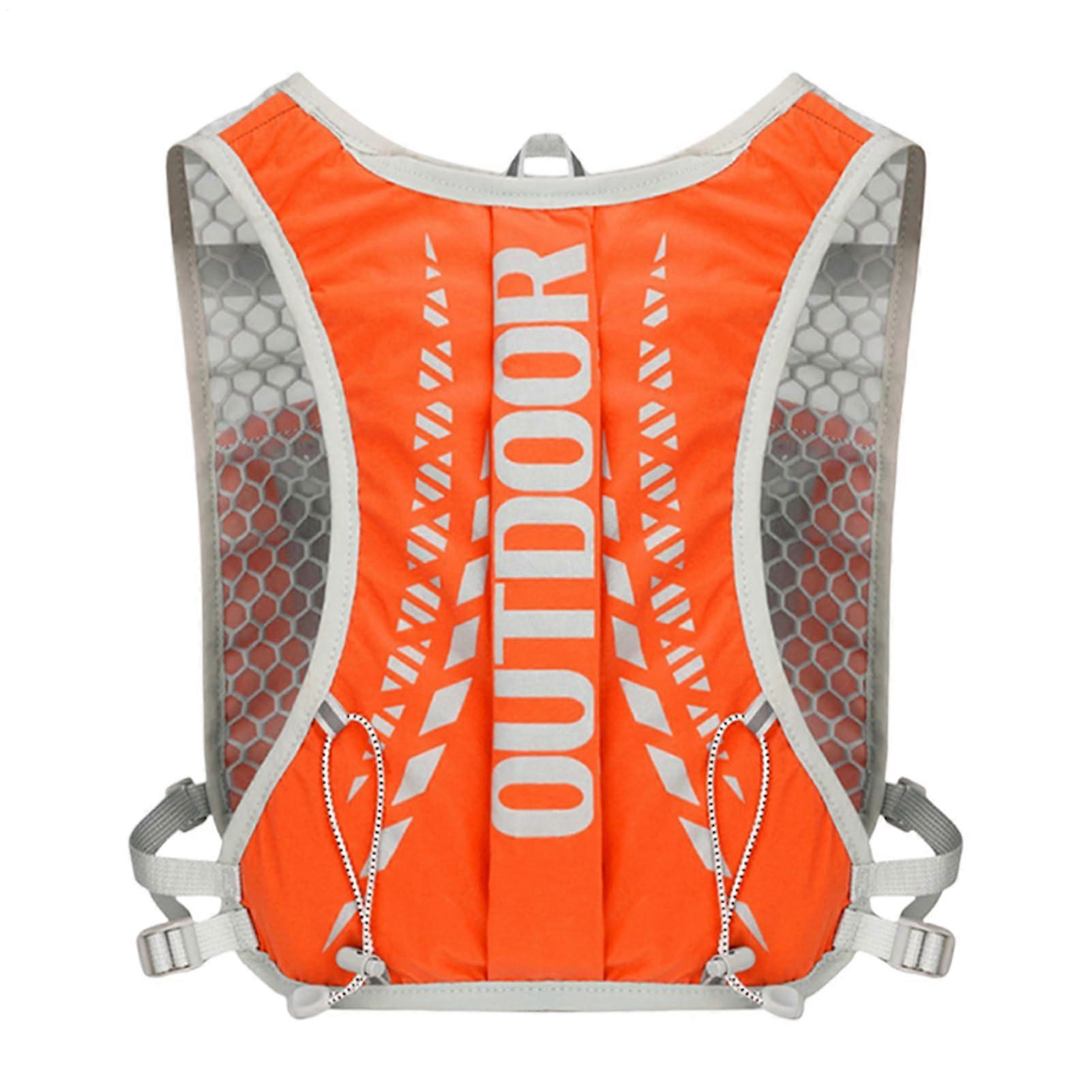 Lightweight Hydration Backpack with Reflective Strips and Storage Pockets for Running Cycling Hiking