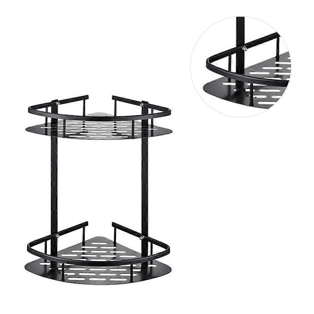 Bathroom Organizer Shelf Punch Free Storage Rack for Double Layer