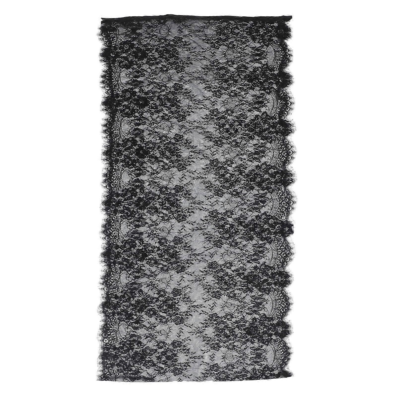 Lace Tablecloth Black Creative Table Cloth for Home Use 2Pcs