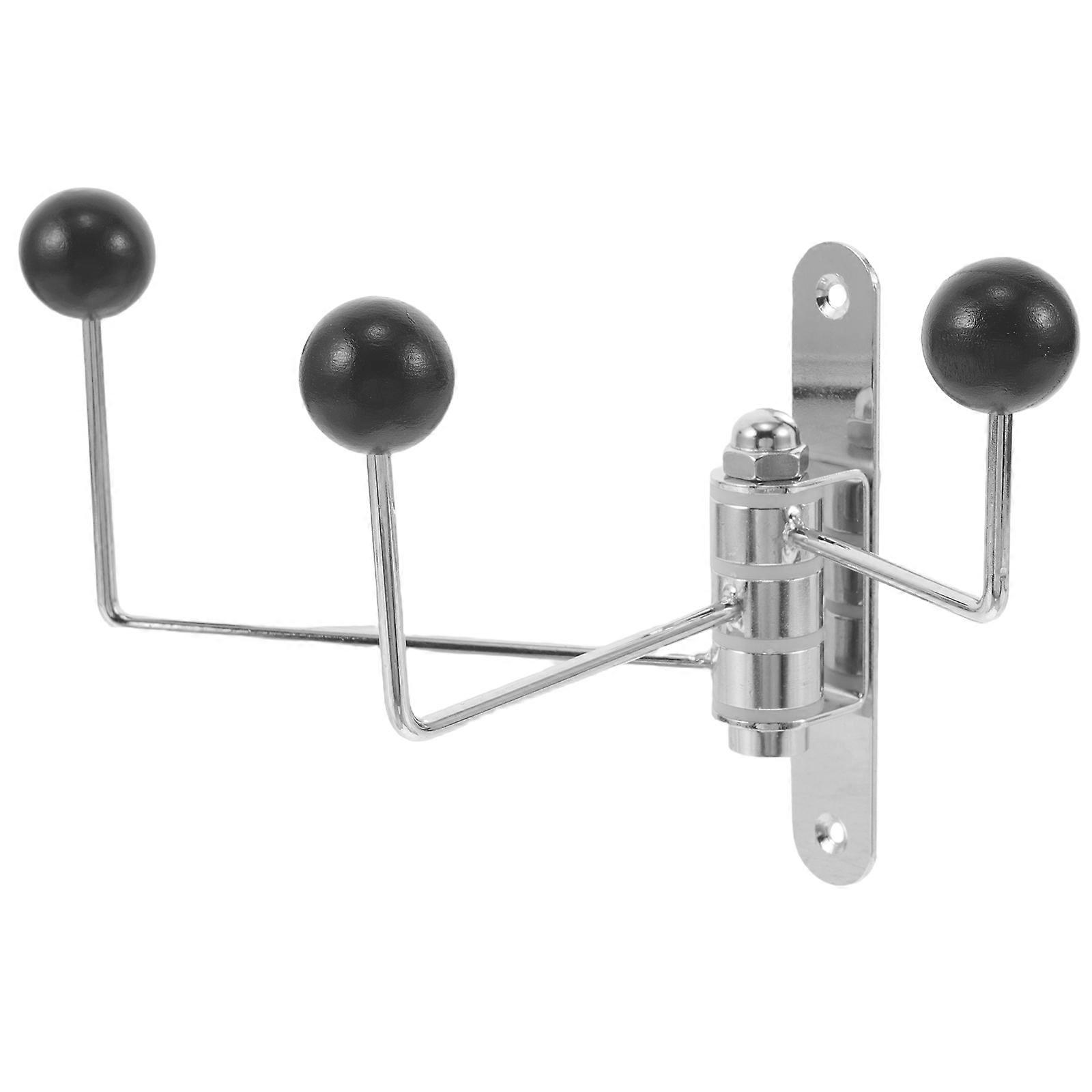 Wall-Mounted Coat Rack with Adjustable Swivel Hooks for Storage Use