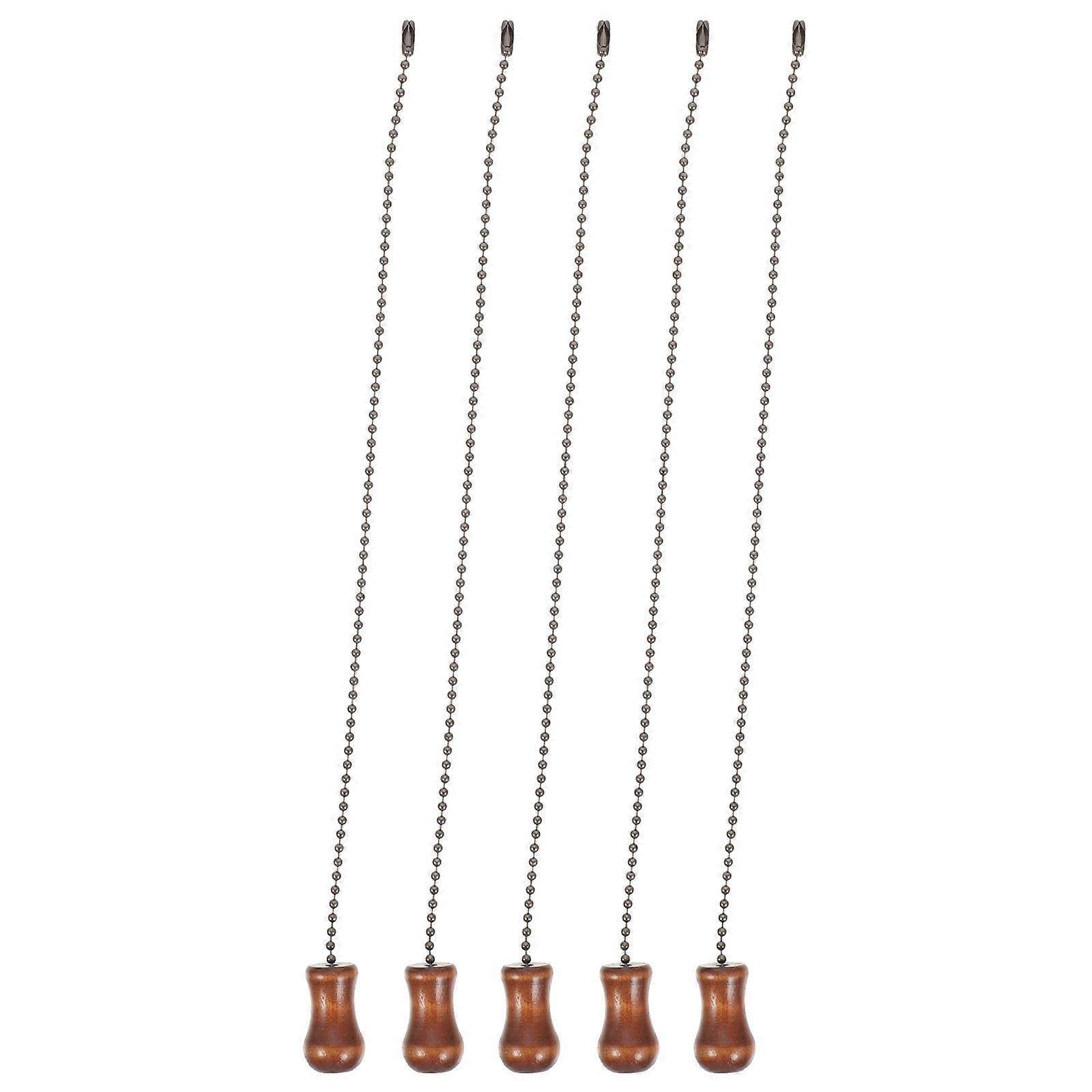 Wooden Fan Pull Chain for Hanging Use 5Pcs Ceiling Light Fixture Pulling Chains