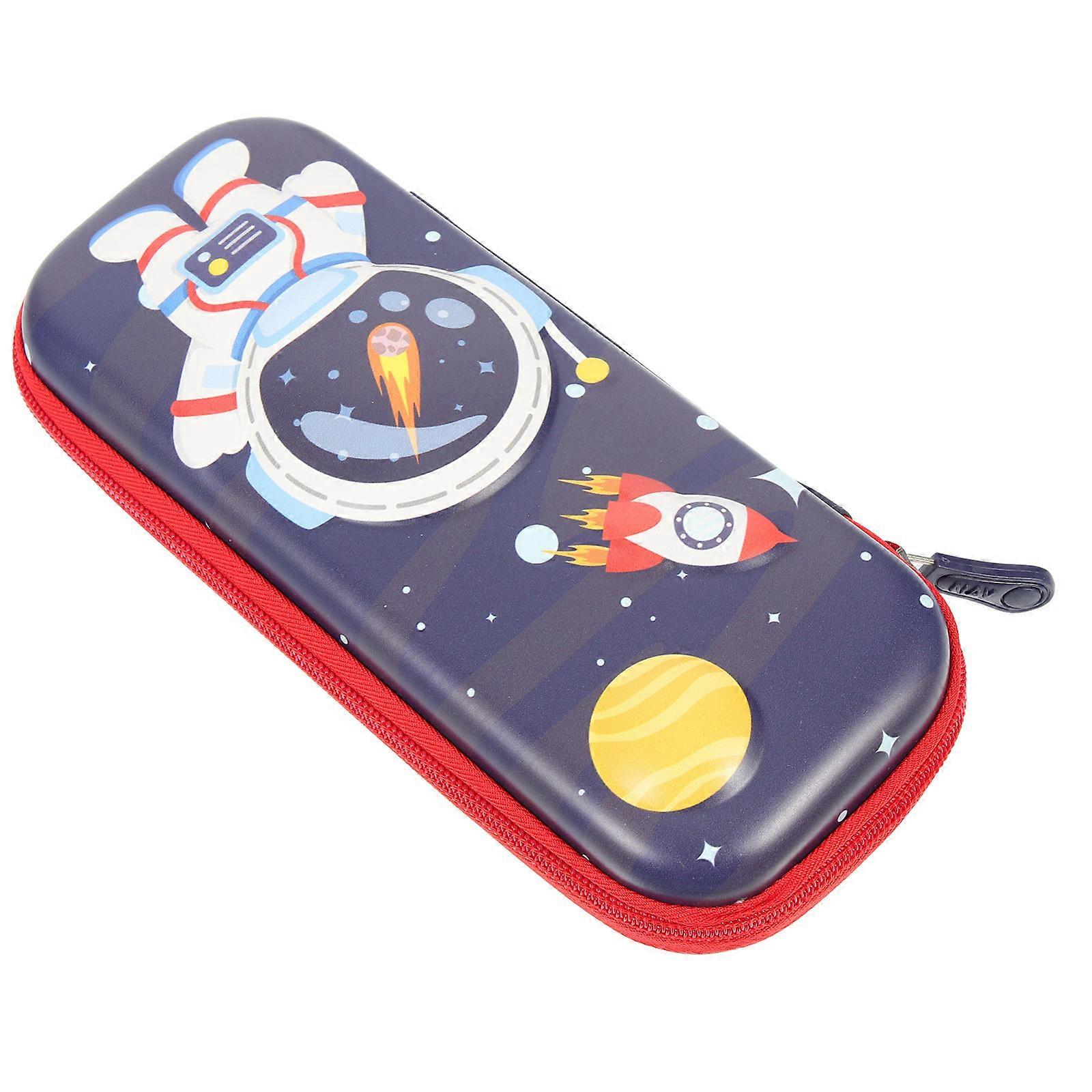 Large Capacity Pencil Bag for Storage 5Pcs Cartoon Spaceman Printing Pencil Case