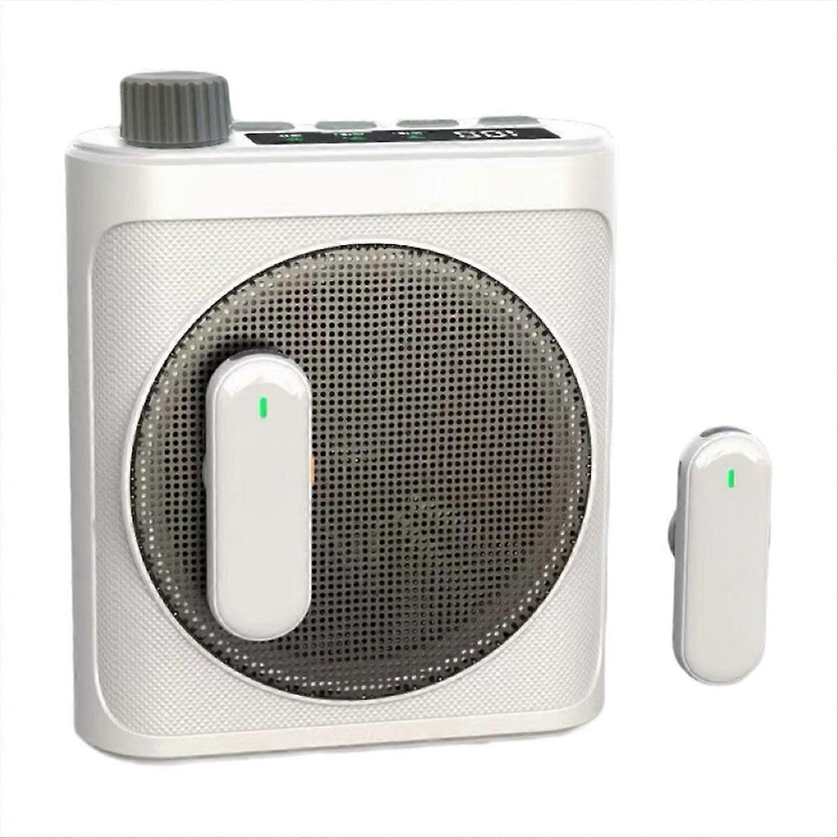 Mini Wireless Speaker with Lavalier Microphone White