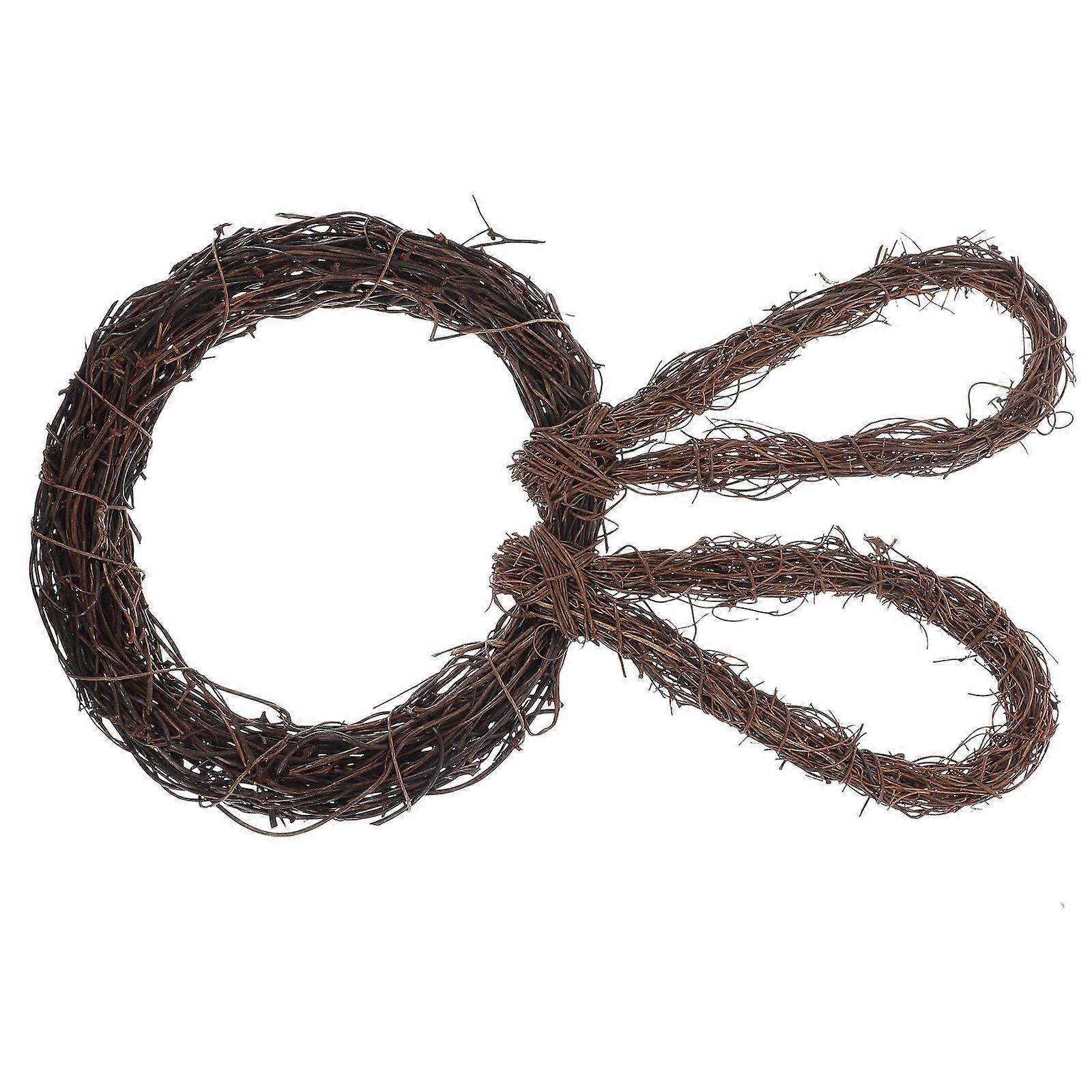 Rattan Wreath Bunny Shape for DIY Use Handmade Easter Garland Frame