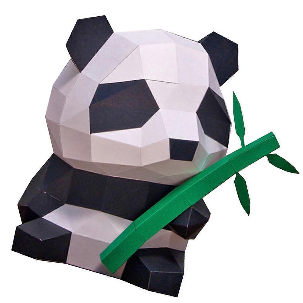 Panda 3D Paper Model for DIY Use Creative Origami Handmade Toy