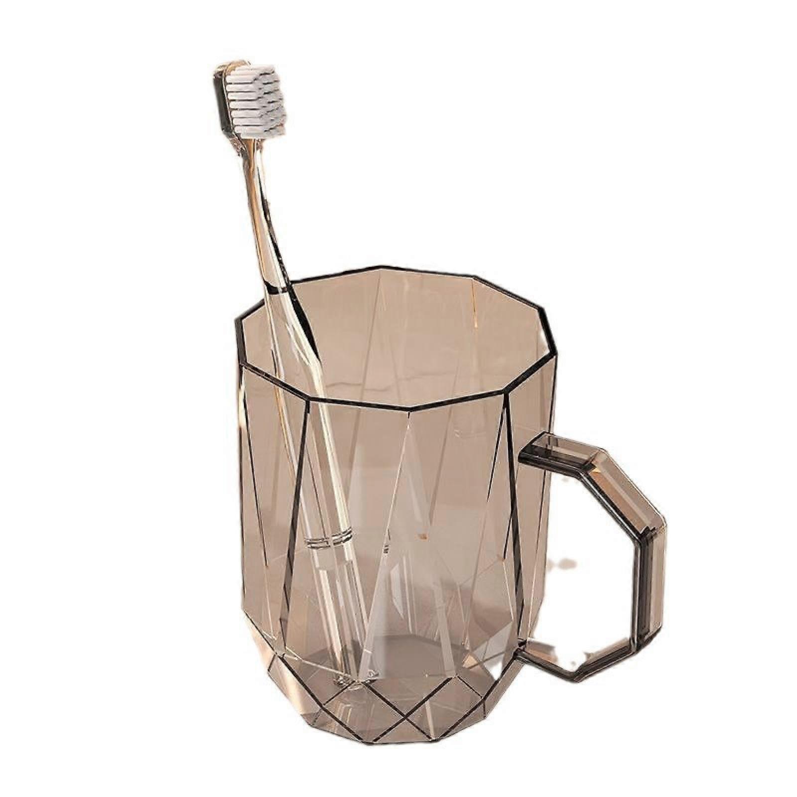 Translucent Storage Container Cup for Toothbrush and Gargling, Clear Plastic Reusable Design