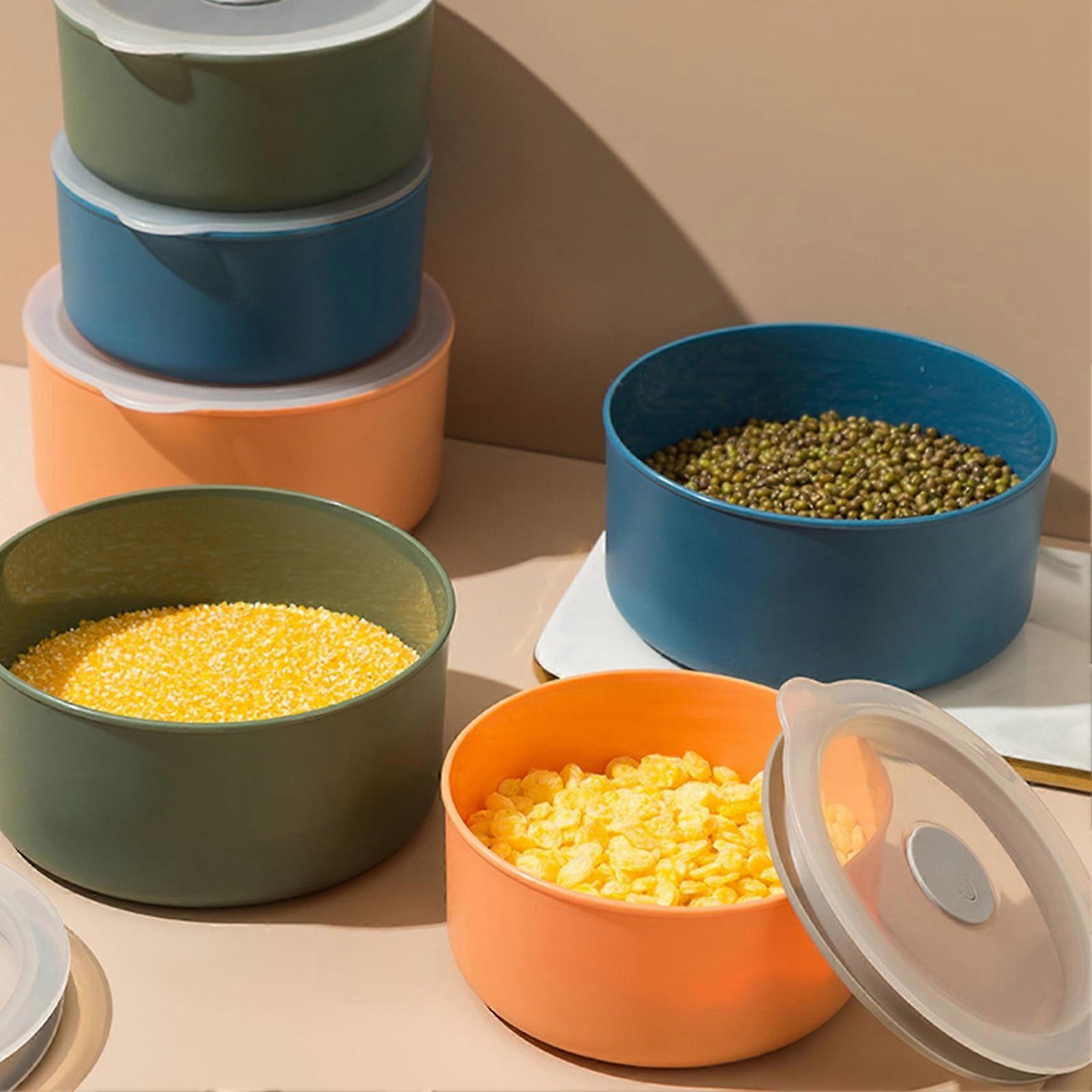 Blue Plastic Dust Proof Snack Food Storage Container