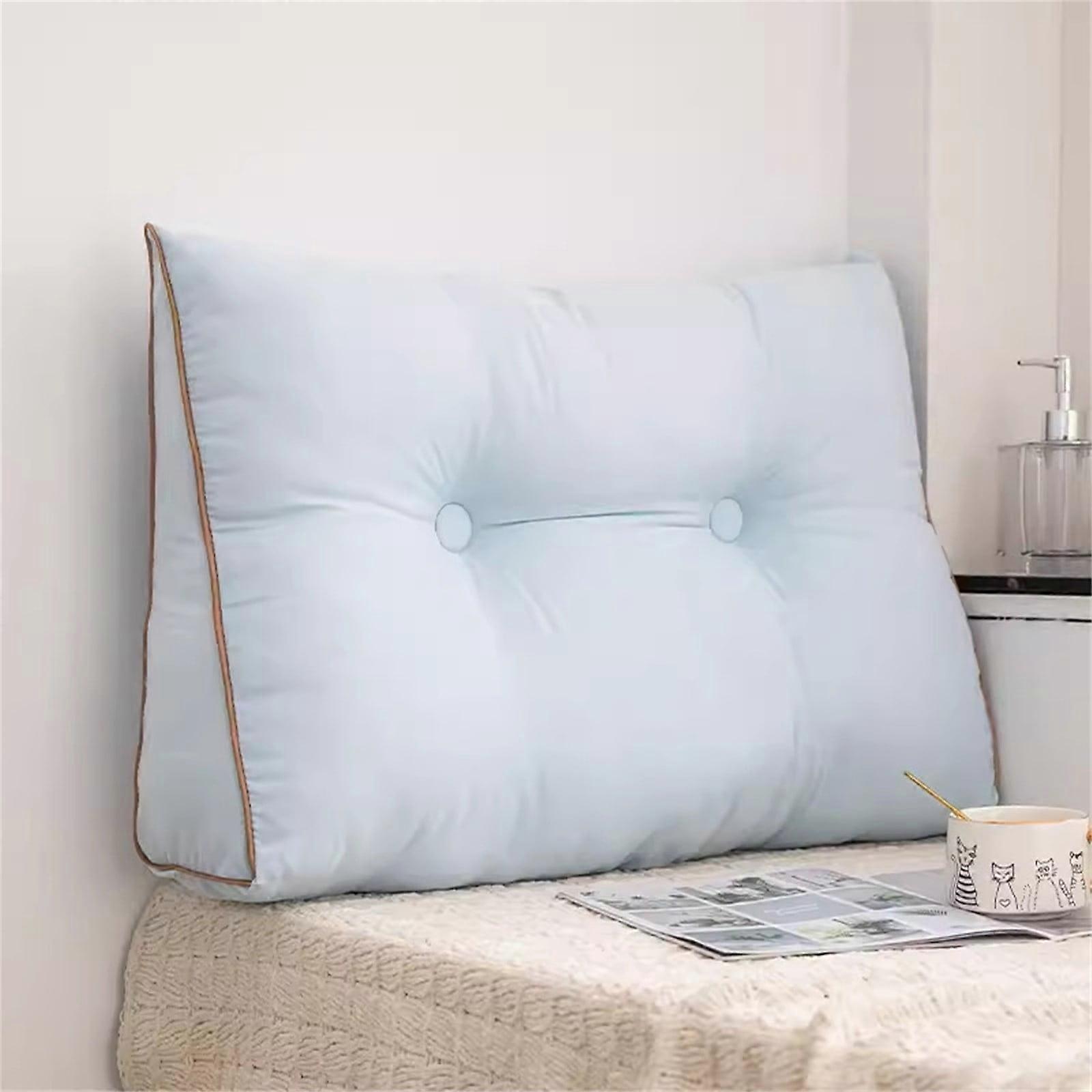 Triangular Headrest for Double Beds & Sofas, Detachable Cover, Ergonomic Support Pillow – Compatible with Dormitory Sofas