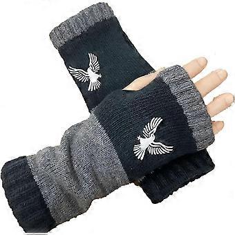 Gestrickte fingerlose Handschuhe, Damen-Winterstrickhandschuhe, warme Samthandschuhe mit Touchscreen-Funktion, für Outdoor-Aktivitäten wie Reiten und Autofahren