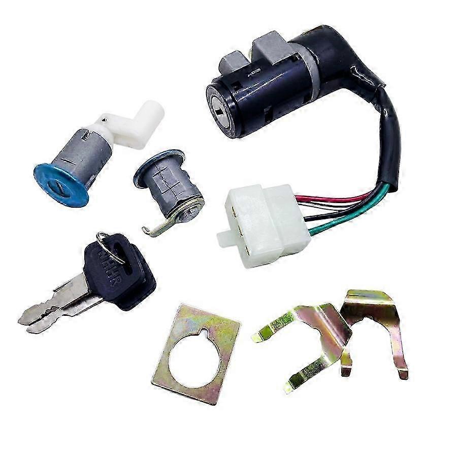 5-Pin Motorcycle Power Door Lock Set for Scooter Engine Starter Switch with Buffer Function AF27 AF28 Models