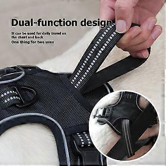SMALL COMBINATION Dog Harness No Pull Reflective Pet Dog Chest Harness for Dogs Outdoor Walking L