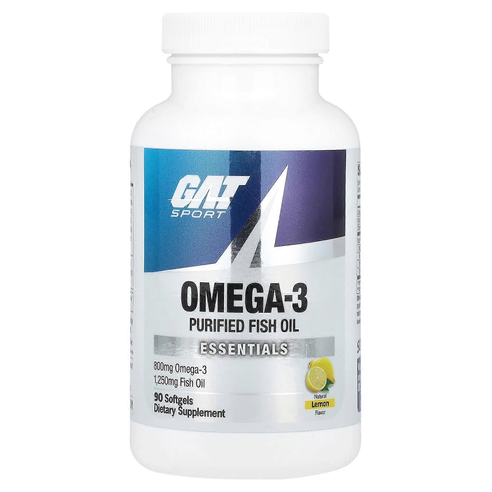 GAT, Omega-3, Lemon, 90 Softgels