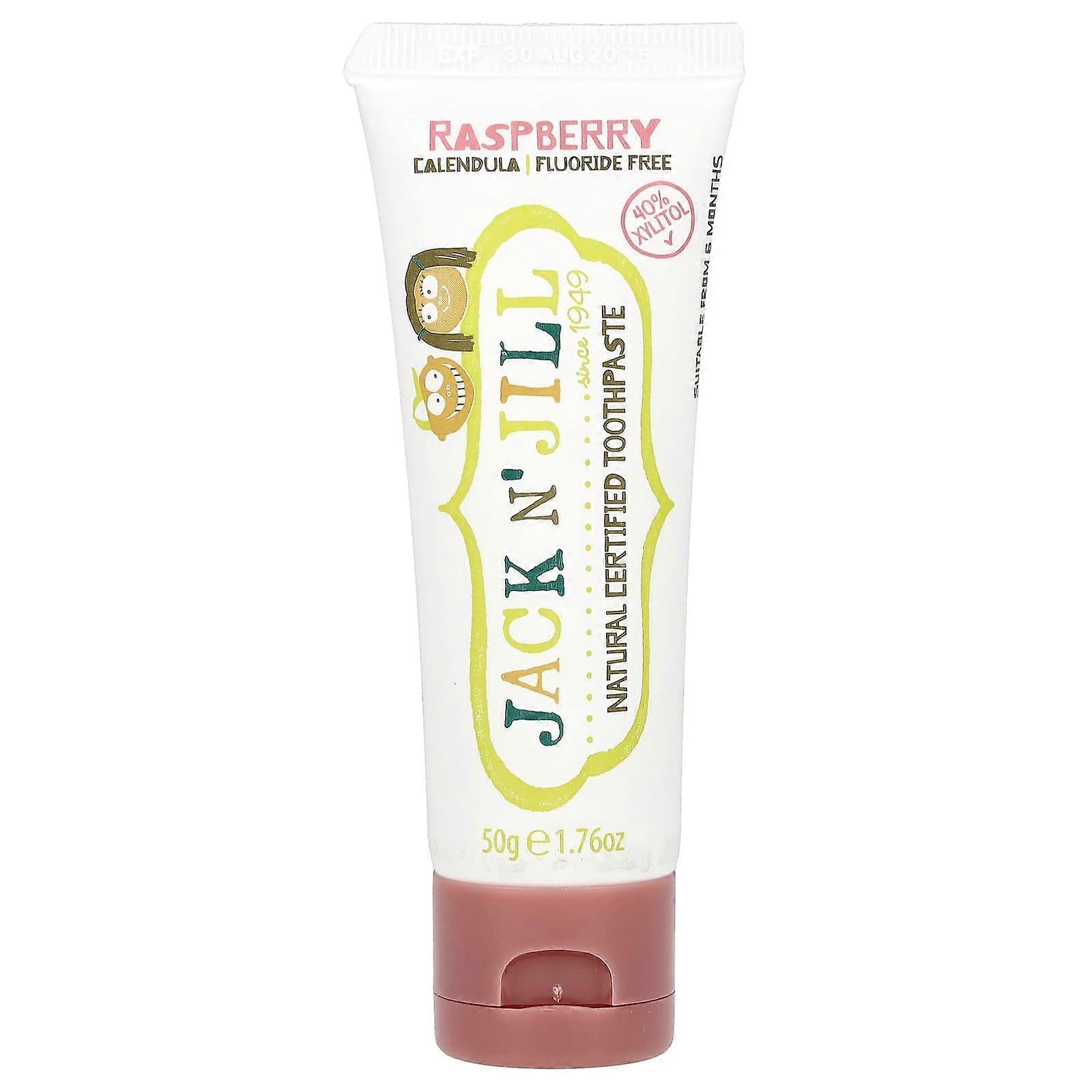 Jack n' Jill, Natural Toothpaste, 6 Months+, Raspberry, 1.76 oz (50 g)