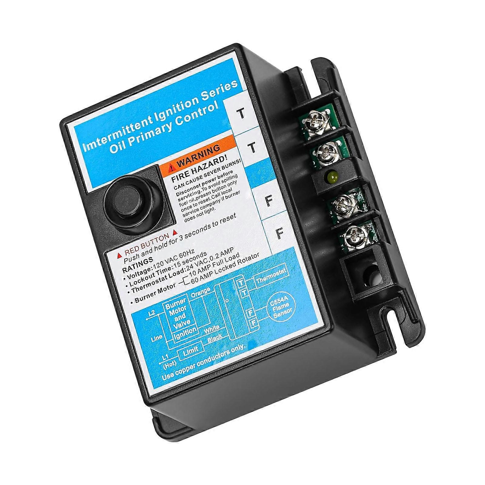 ICM1503 Flame Sensing Control Module with Reset Button Intermittent Igniting Structure for Safe Heating System Operation Multicolor