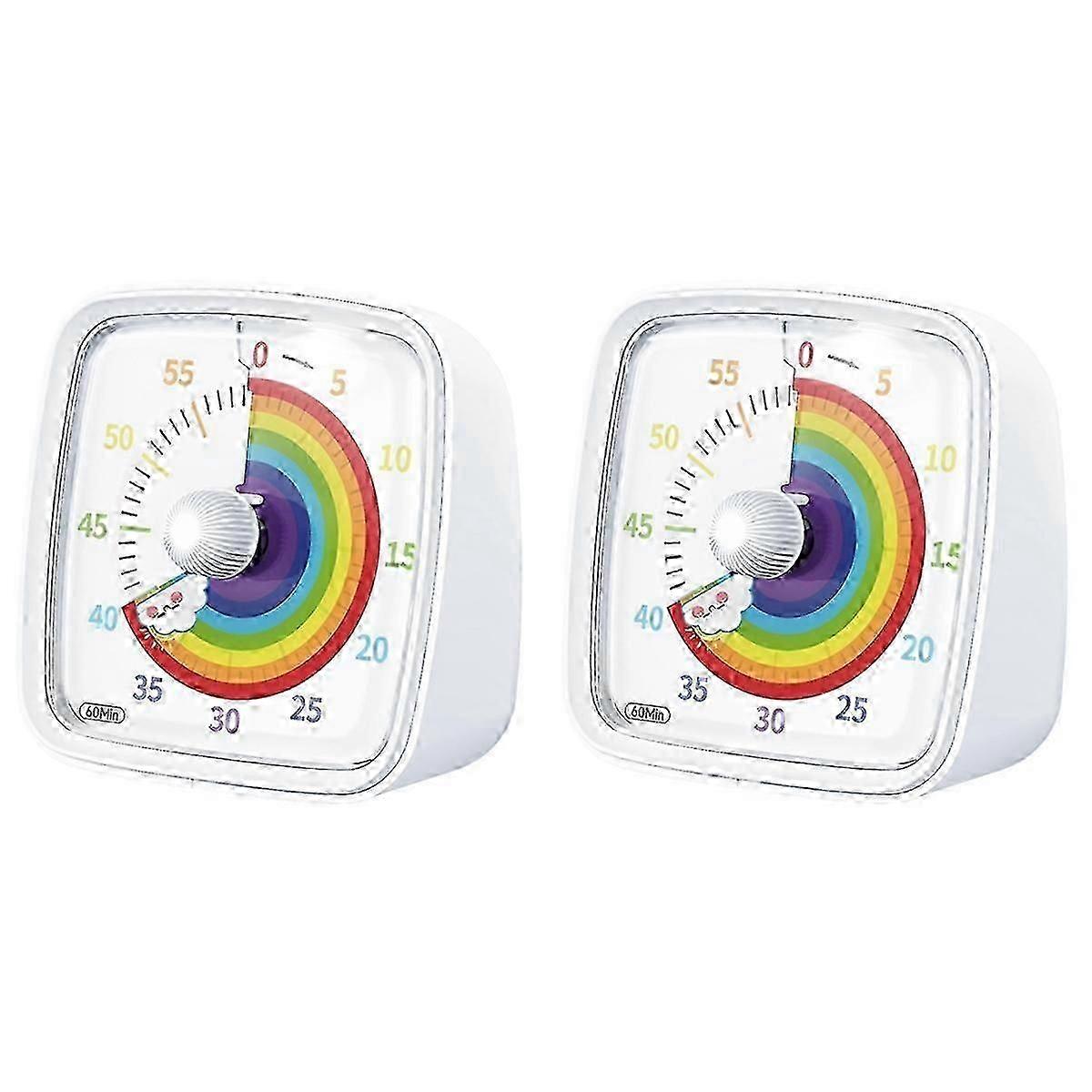 60-Minute Visual Timer with Night Light, Countdown Timer, White