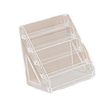 Space Saving Vertical Card Organizer Stand Multi-Tiered Acrylic Card Display Stand For Sports Trading Cards Collection Multicolor