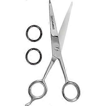 Hårklipp- og frisørsaks 6,5 tommer, premium saks i rustfritt stål med glatt barberhøvel og skarpe blader, for salonger, profesjonell barberer