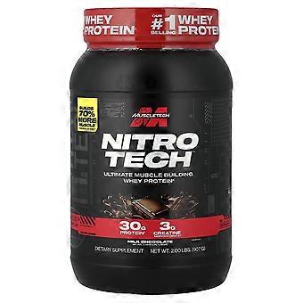 MuscleTech, Nitro-Tech™ Molkenprotein, Milchschokolade, 2 lbs (907 g)