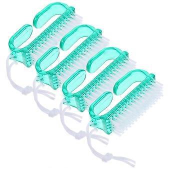 4pcs Nail Cleaning Brushes with Durable Handle Lightweight Fingernail Scrub Tool compatible with Manicure and Salon Use