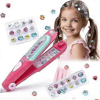 Kit de tampons pour cheveux avec strass, bijoux de cheveux scintillants pour filles, jouets ou cosplay, outil de coiffure avec diamants brillants réutilisables, cadeaux d'anniversaire pour filles.