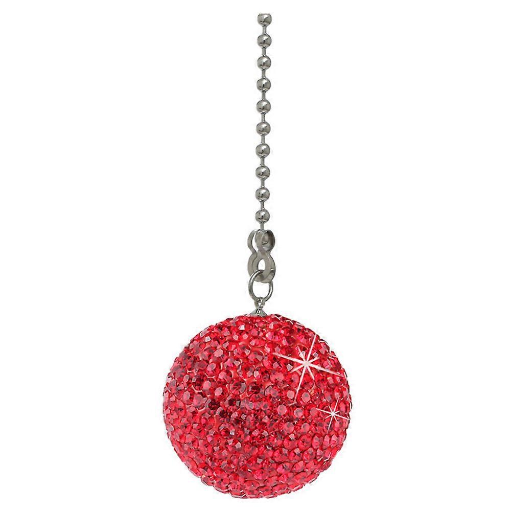 Red Ceiling Fan Pull Chain Pulling Switch 1Set with Beaded Ball