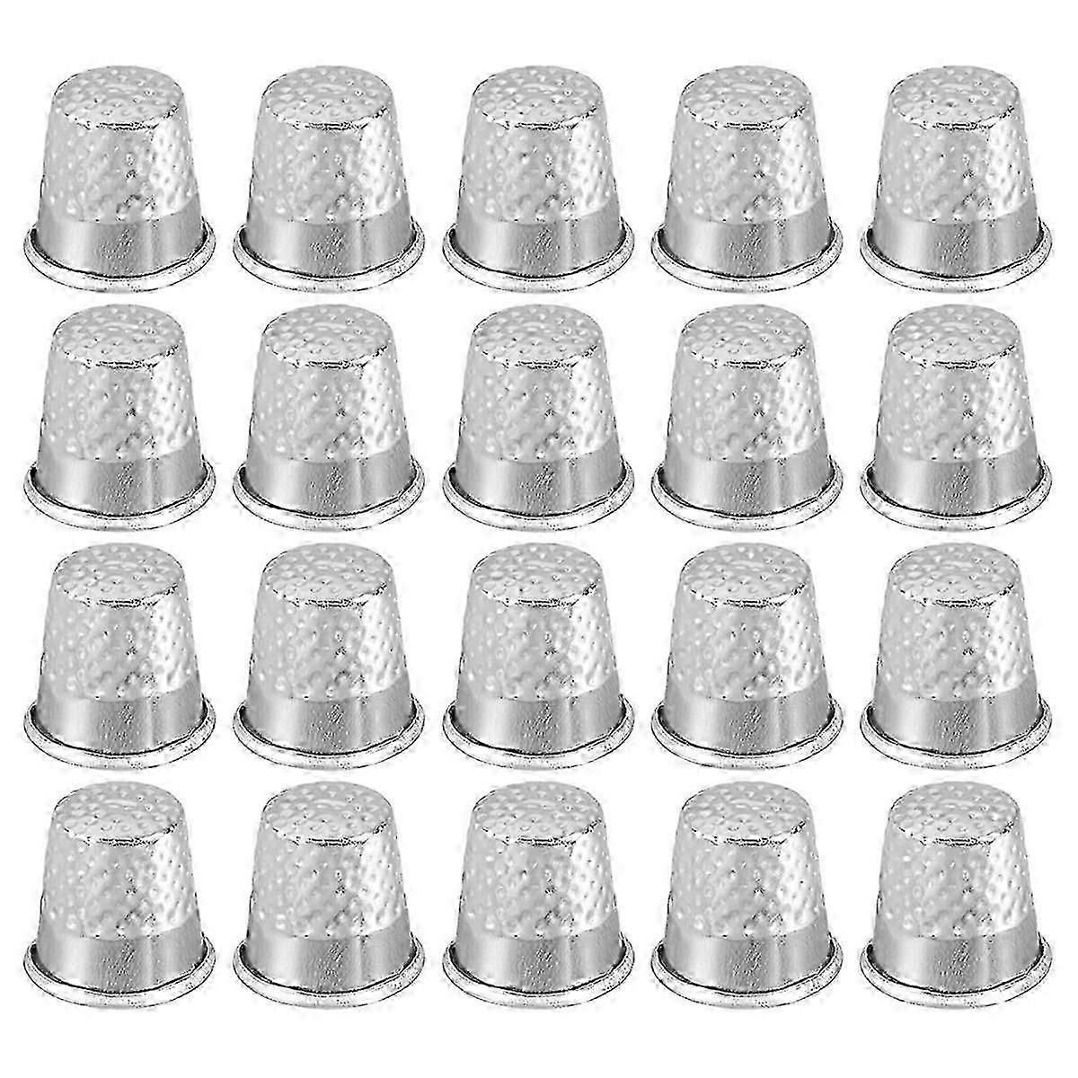Sewing Thimble Finger Protector, 20 Pcs Metal Finger Shield Ring
