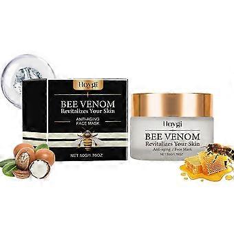 Bee Venom Gezichtsmasker - Verstevigende, Verhelderende & Anti-Aging Moisturizer met Shea Butter & Vitamine E - Diep Hydraterende Huidverzorging voor Jeugdige, Stralende Huid
