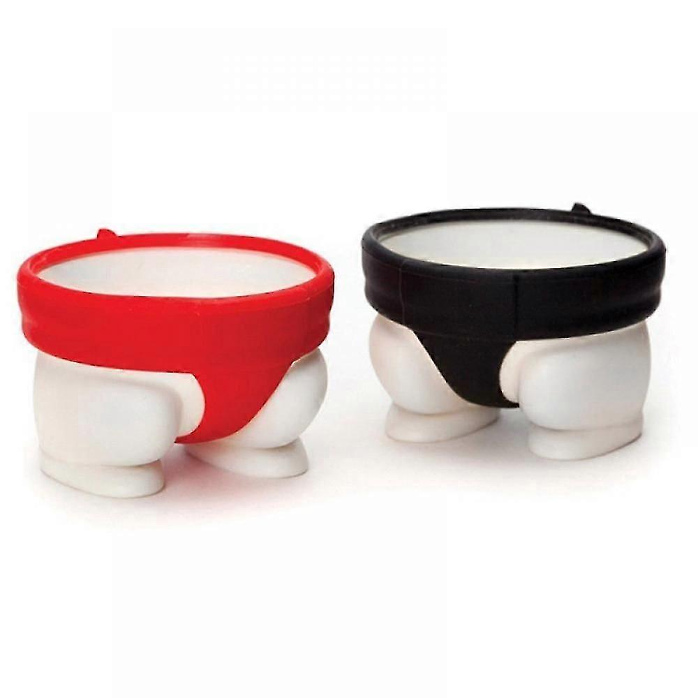 2 Stück Eierbecher Kieselgel-Eierbecher Sumo-Eierbecher-Set Kinder-Eierbecher, 6 * 5,5 * 4 cm